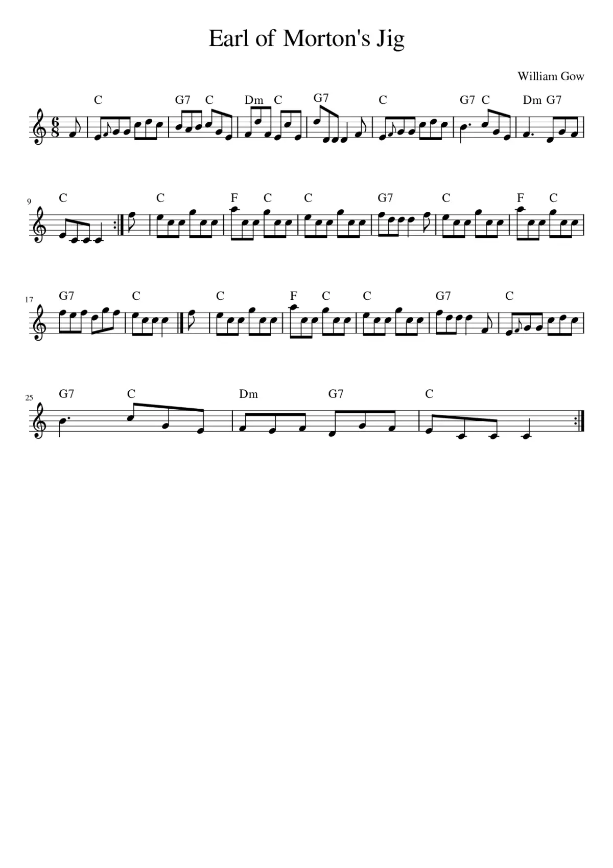 Earl of Morton's Jig - Page 1