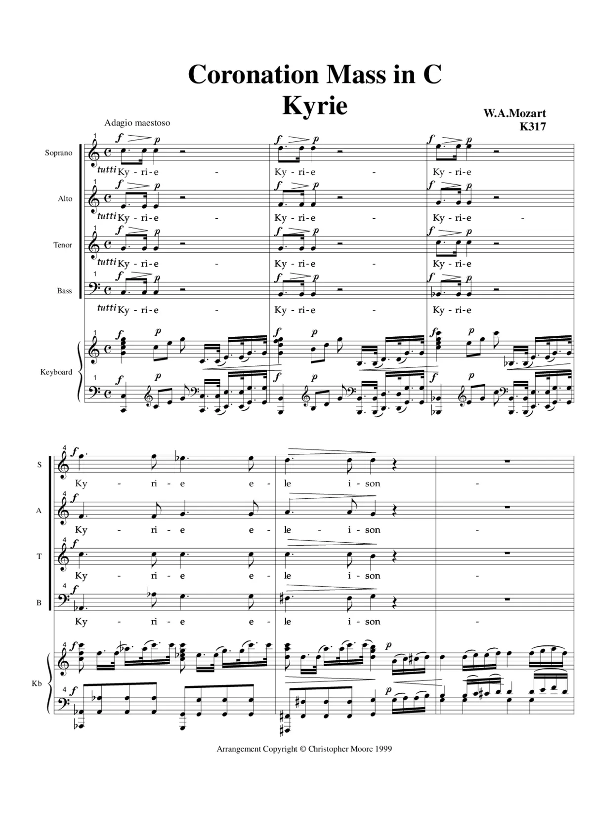 Coronation Mass, KV 317 - Page 1