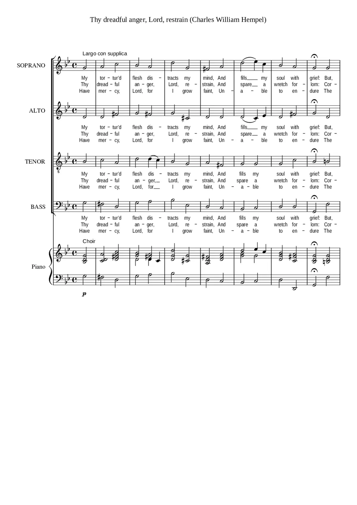 Thy dreadful anger Lord restrain - Page 1