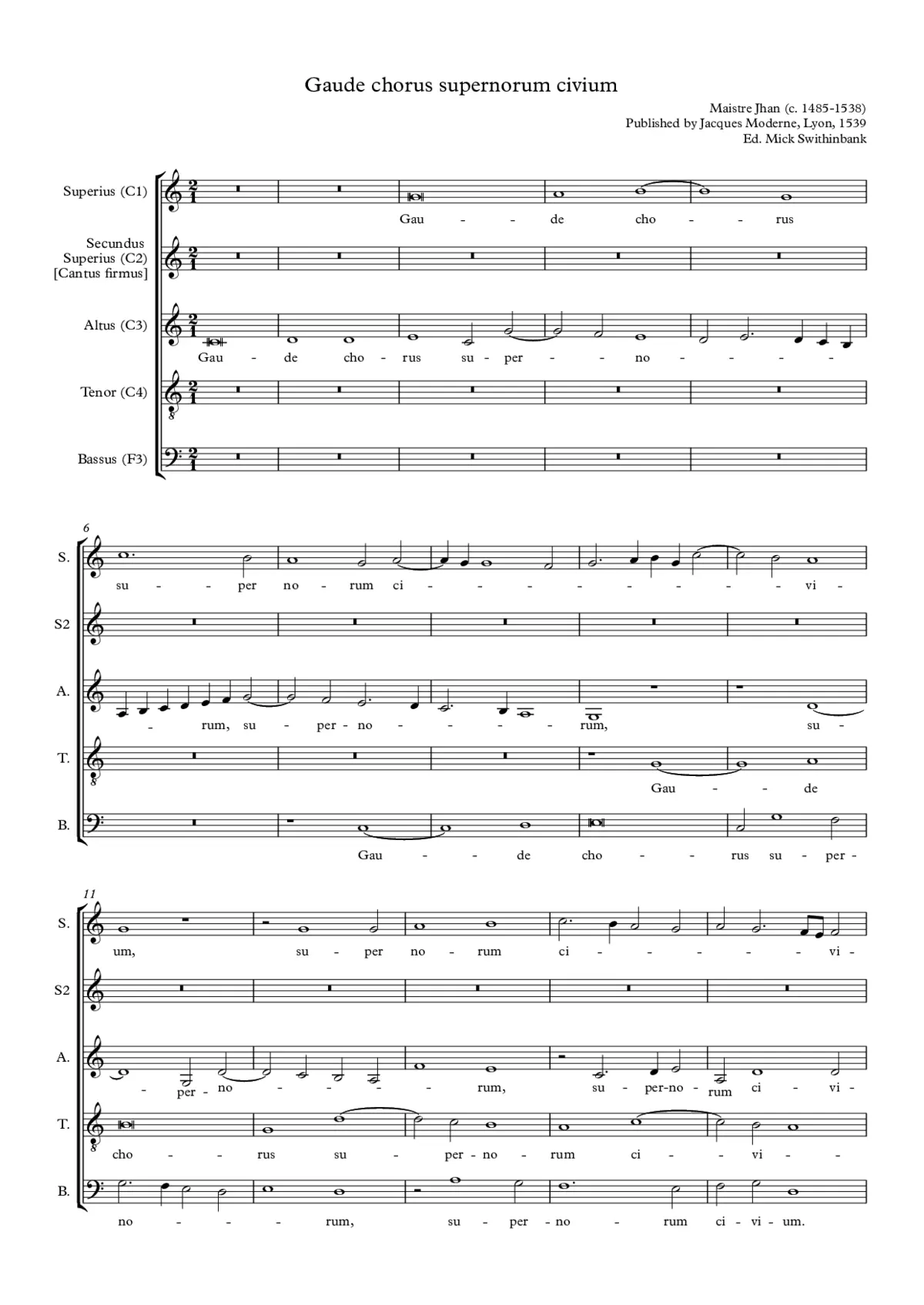 Gaude chorus supernorum civium - Page 1