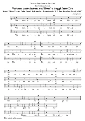 Verbum caro factum est - Hom' e hoggi fatto Dio