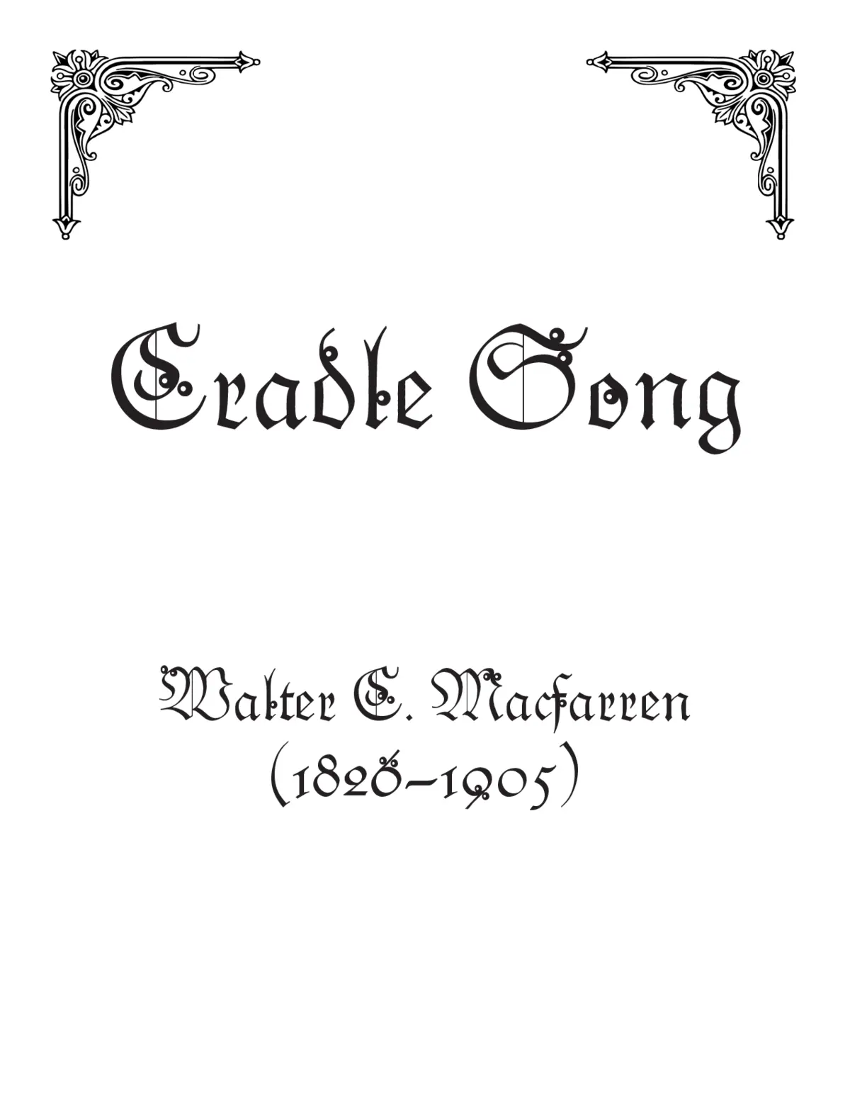 Cradle song - Page 1