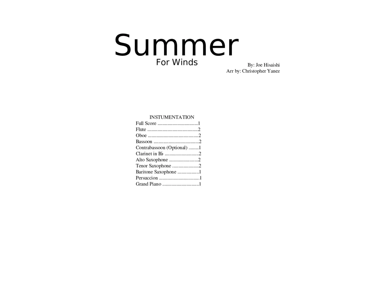 Summer - Page 1