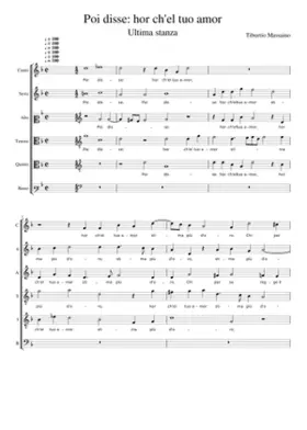 Poi disse: hor ch'el tuo amor