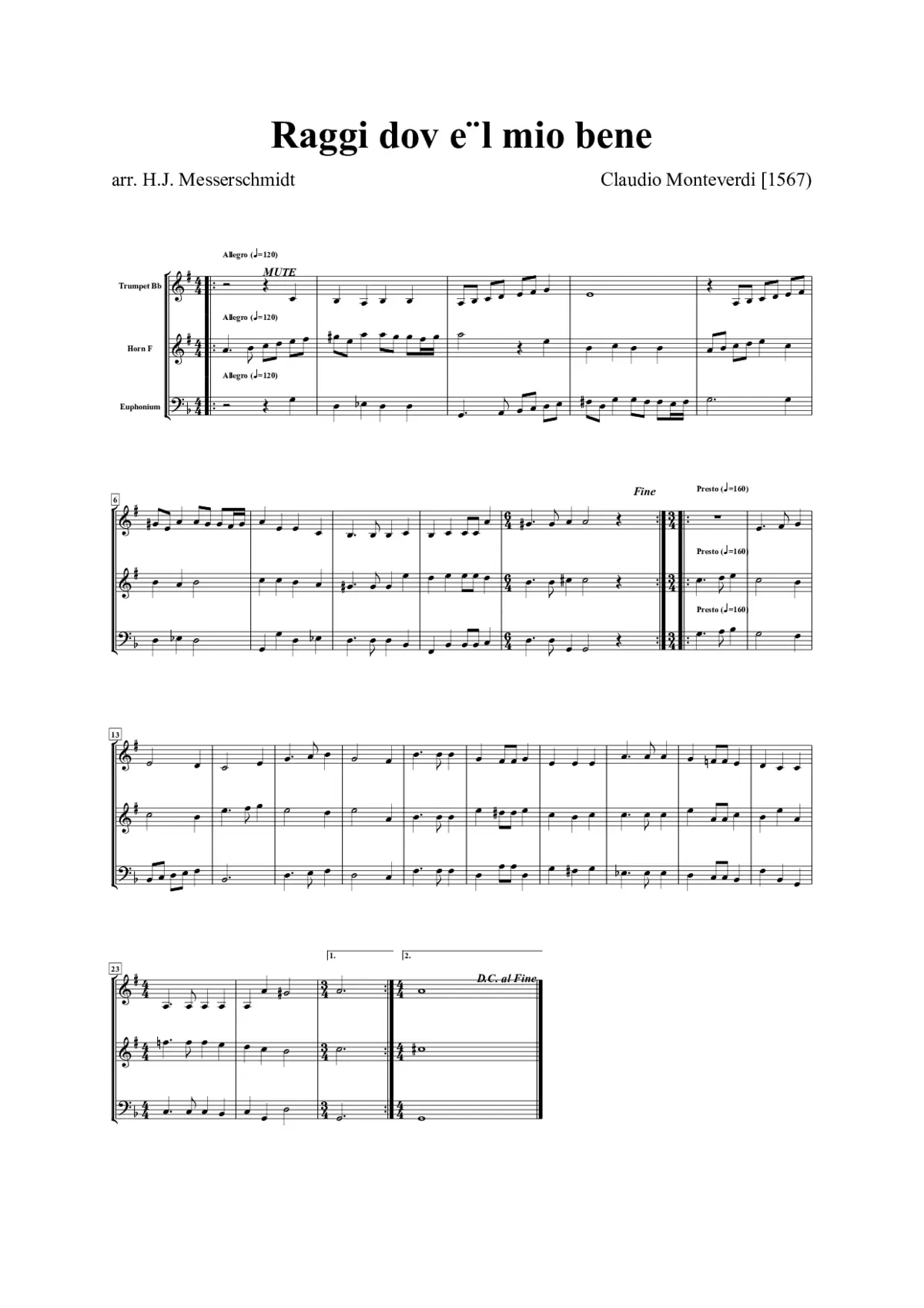 Raggi dov e¨l mio bene - Page 1