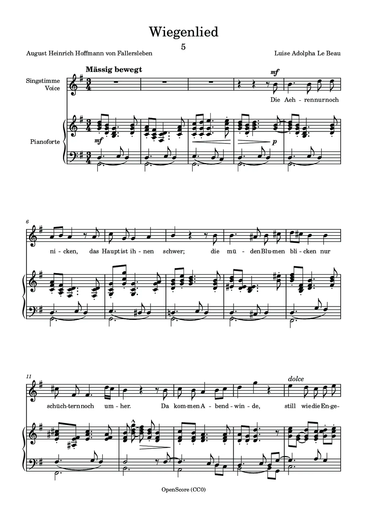Wiegenlied - Page 1