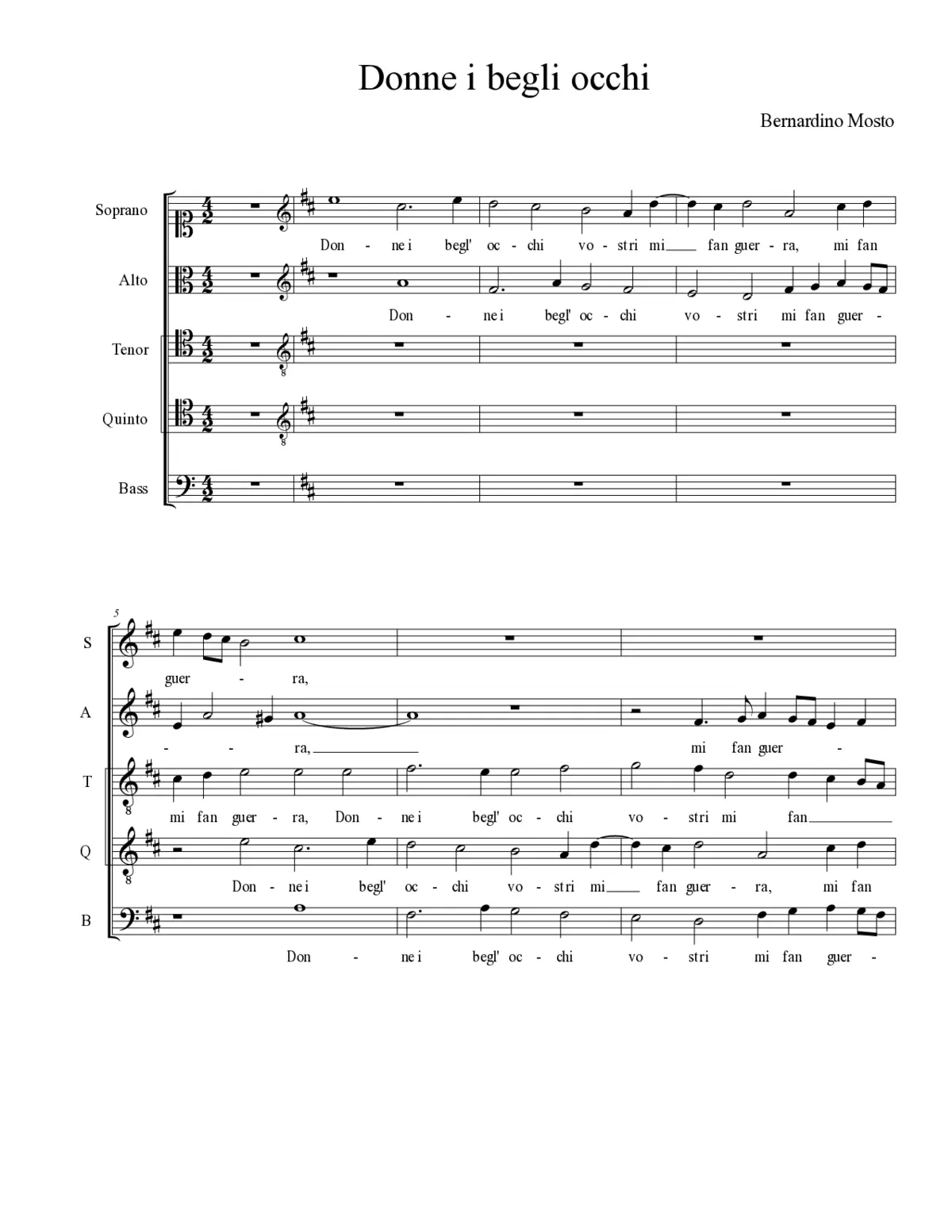 Donne i begli occhi - Page 1