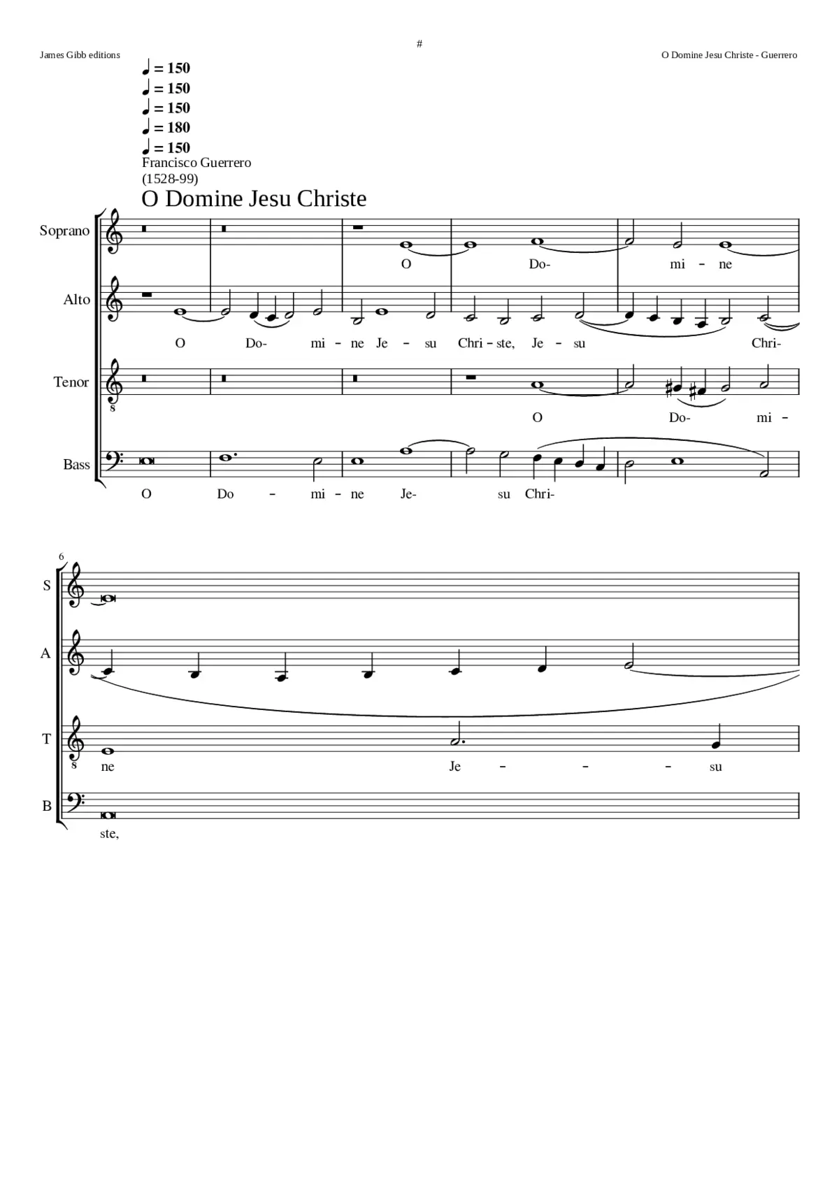 O Domine Jesu Christe - Page 1