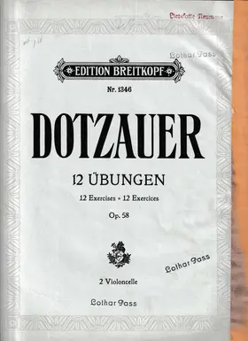 12 Übungen 12 Exercises 12 Exercices Op.58