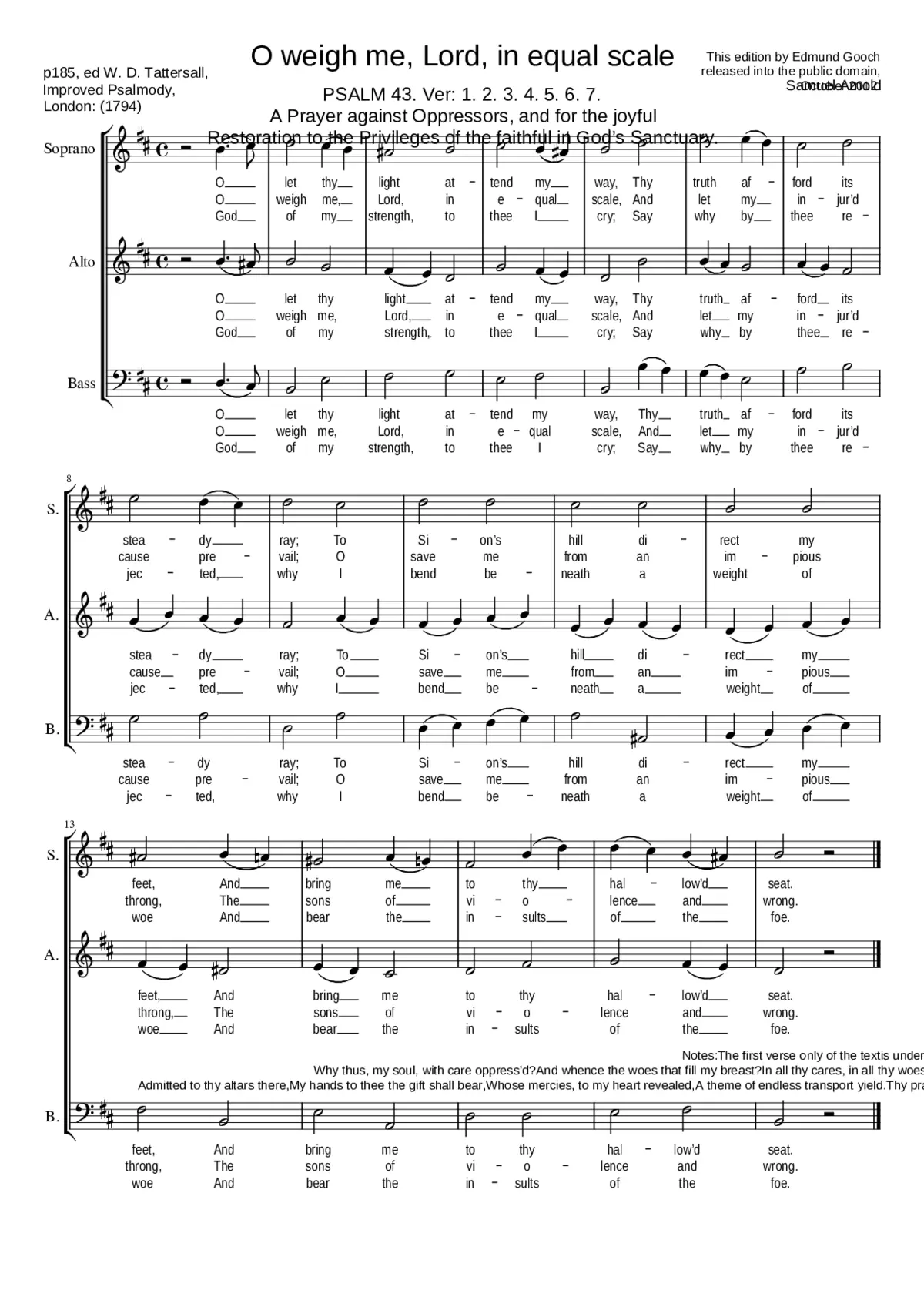 O weigh me Lord in equal scale - Page 1