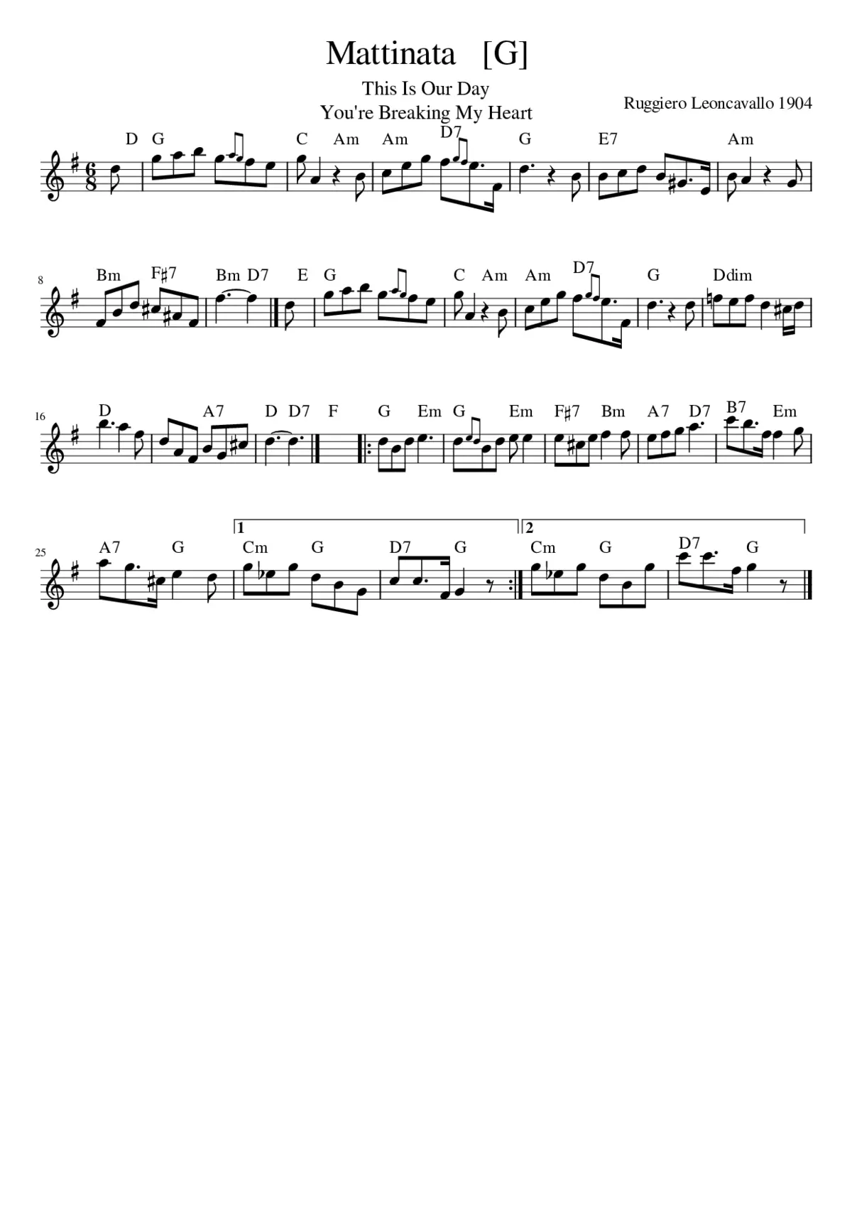 Mattinata - Page 1