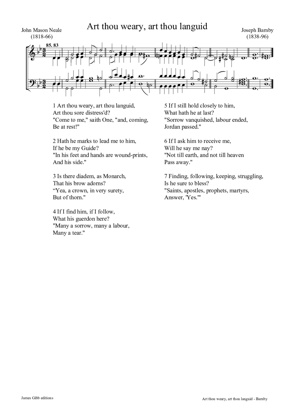 Art thou weary, art thou languid - Page 1