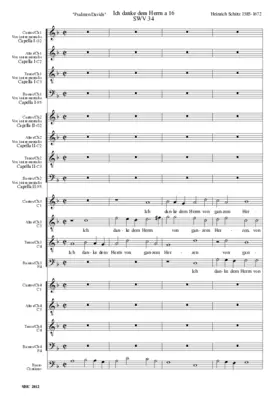 Ich danke dem Herrn (Psalm 111), SWV 34