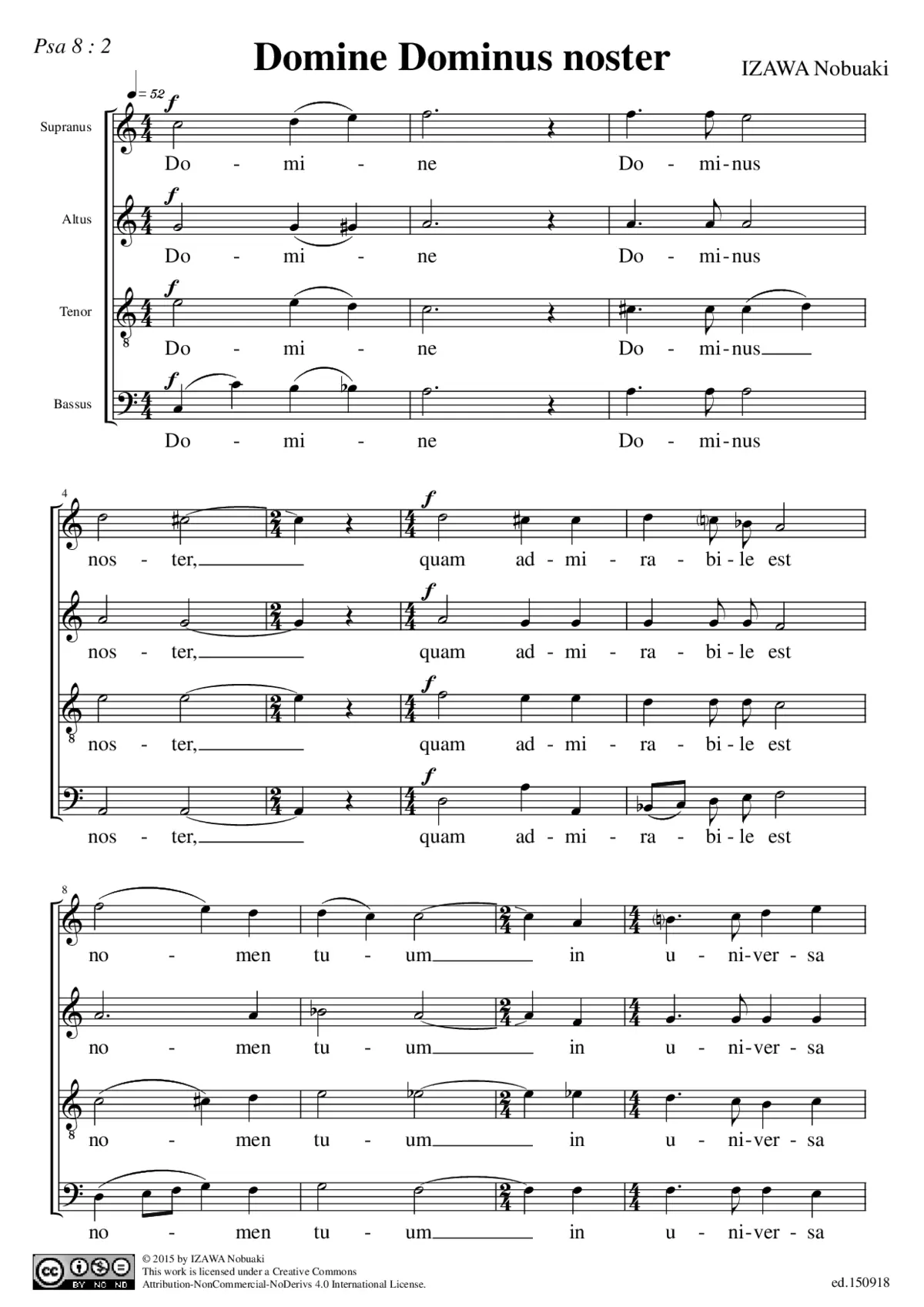 Domine Dominus noster - Page 1