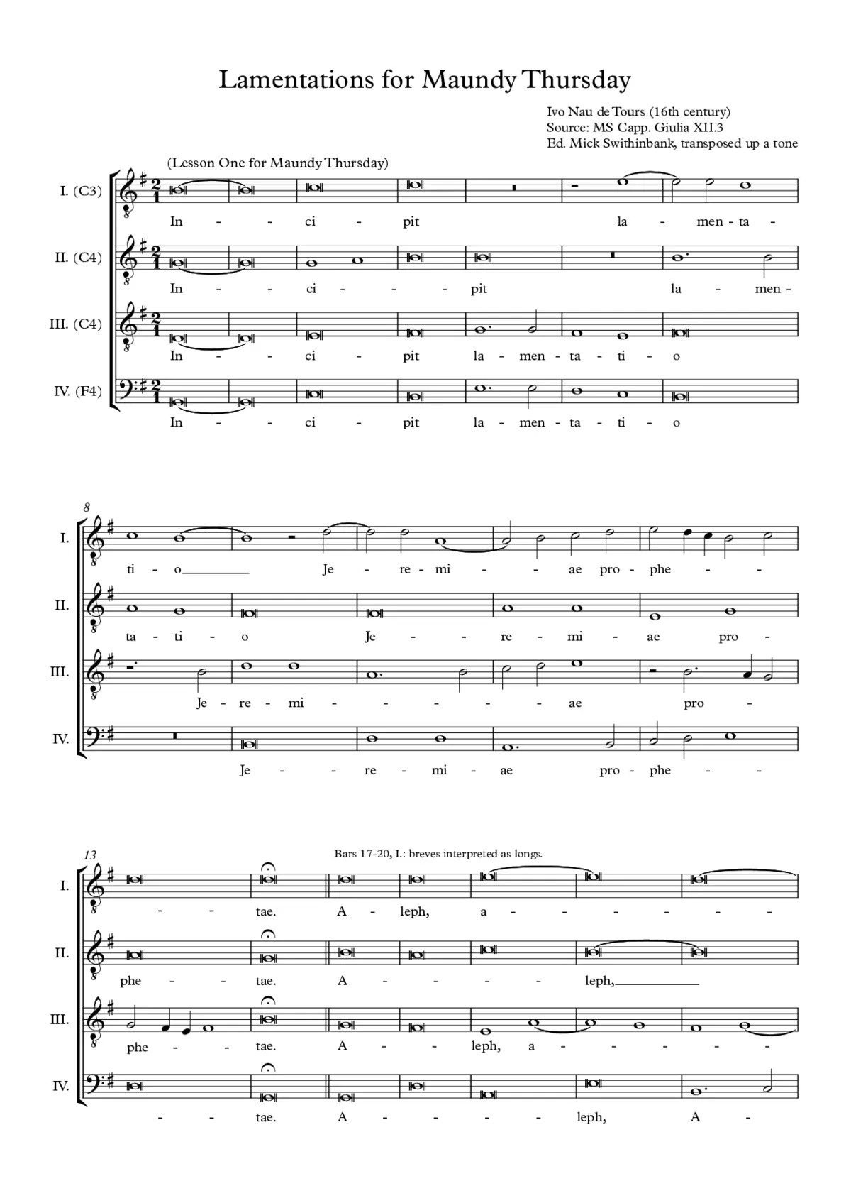 Lamentations for Maundy Thursday - Page 1