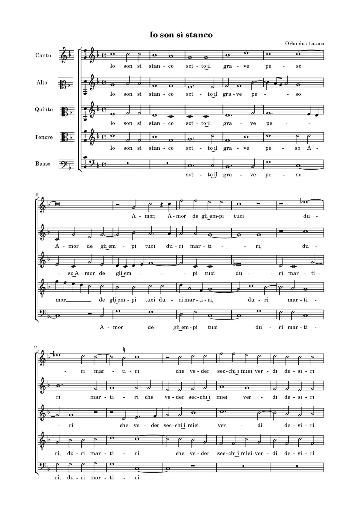 Io son sì stanco - Page 1