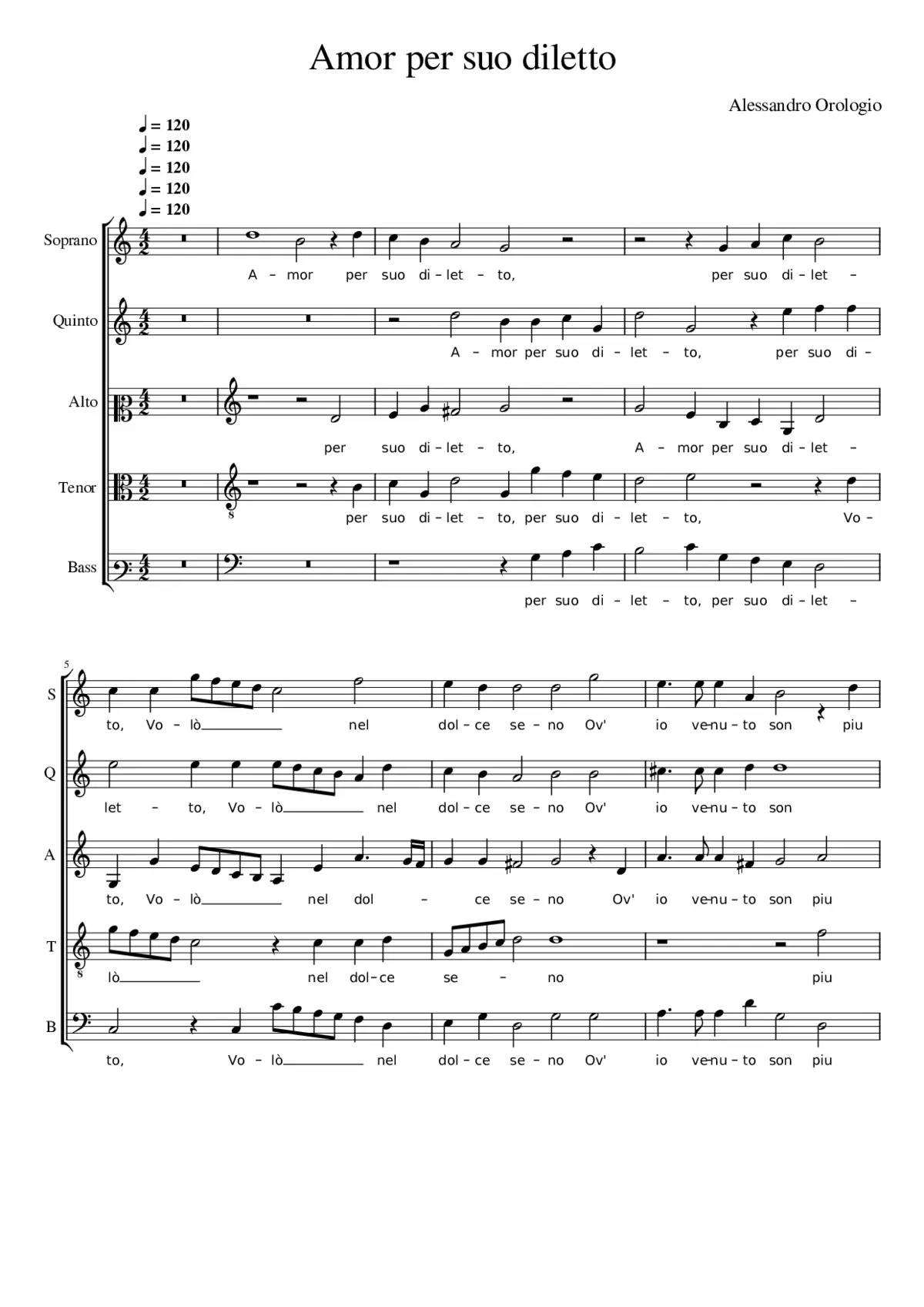 Amor per suo diletto - Page 1