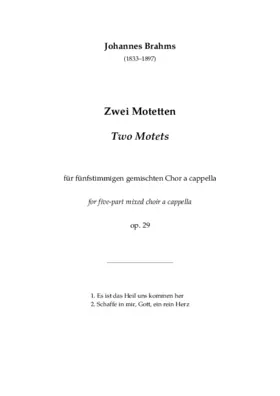 Zwei Motetten, Op. 29