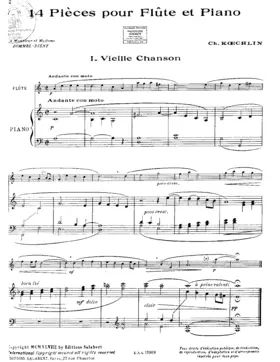 14 Pièces pour flûte et piano