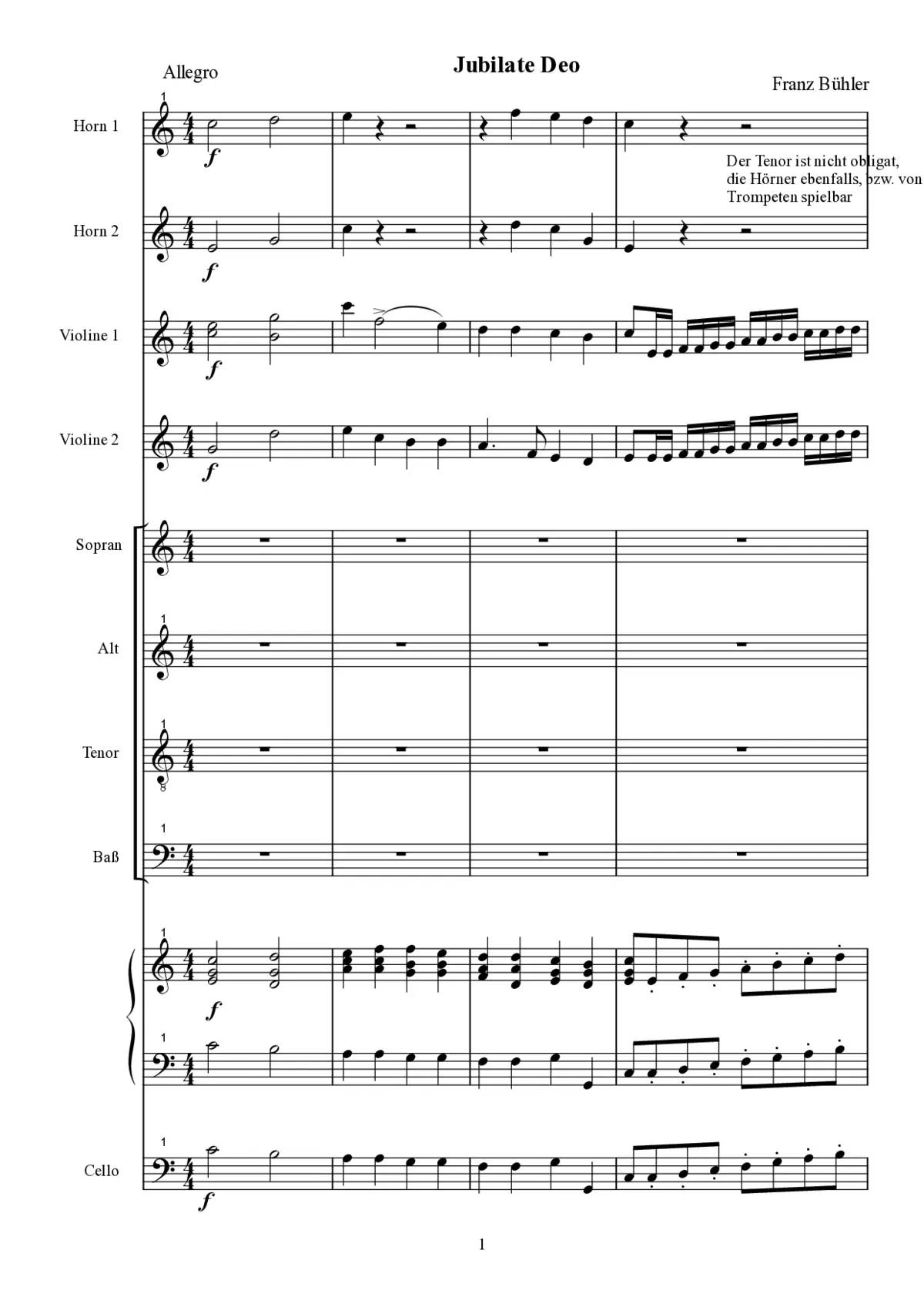Jubilate Deo - Page 1