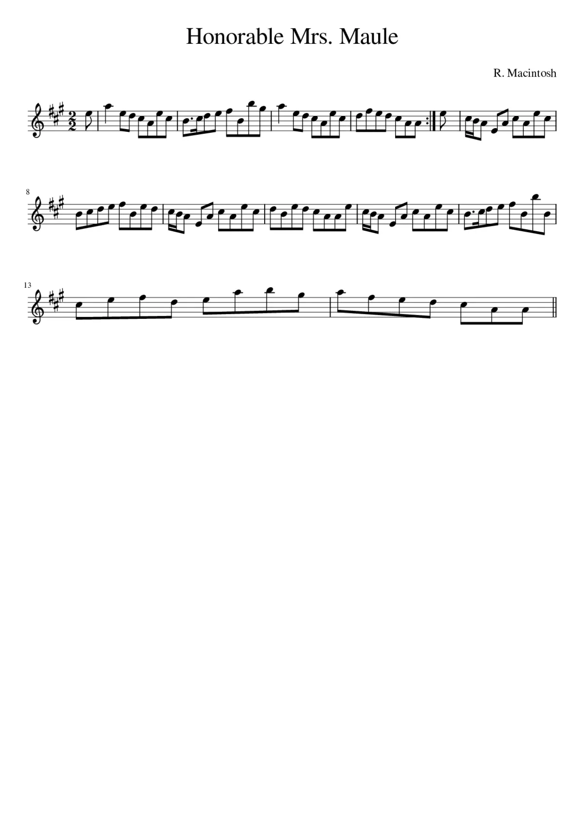 Honorable Mrs. Maule - Page 1