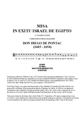 Misa In exitu Israel de Egipto