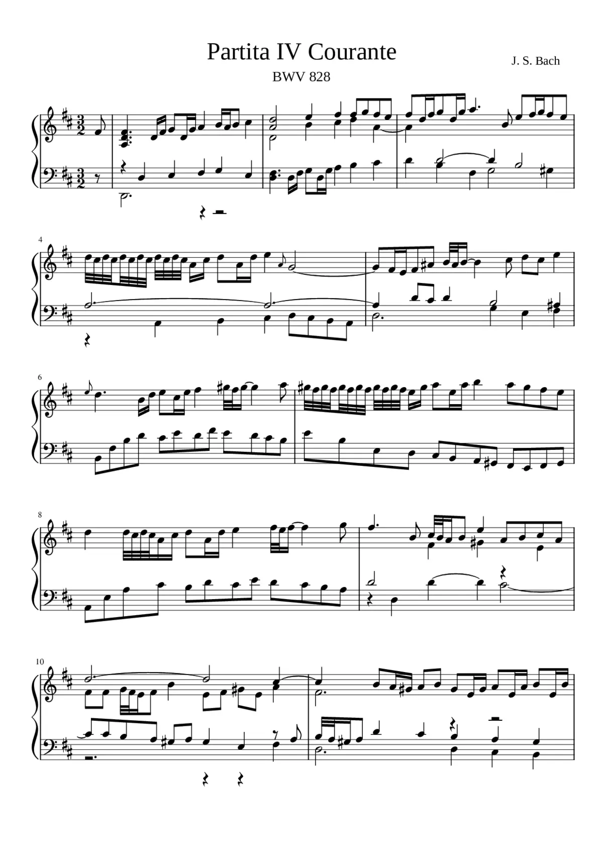 Partita in D major BWV 828 - Page 1
