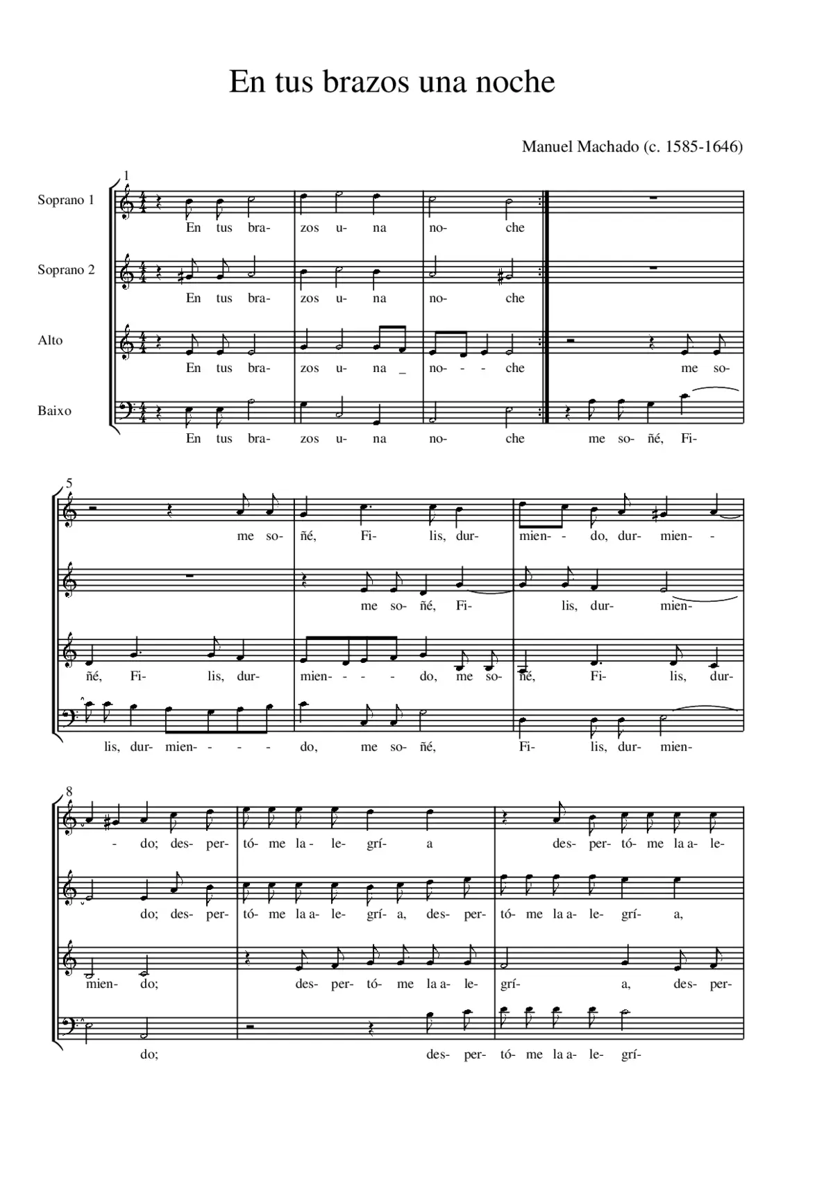 En tus brazos una noche - Page 1
