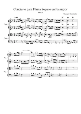 Concierto para Flauta Sopano en Fa mayor mov 3