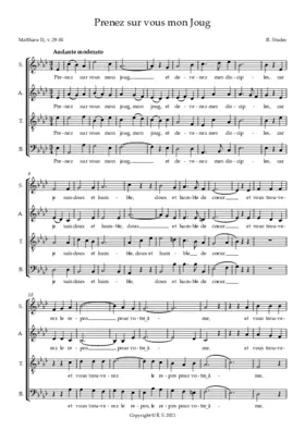 Prenez sur vous mon joug