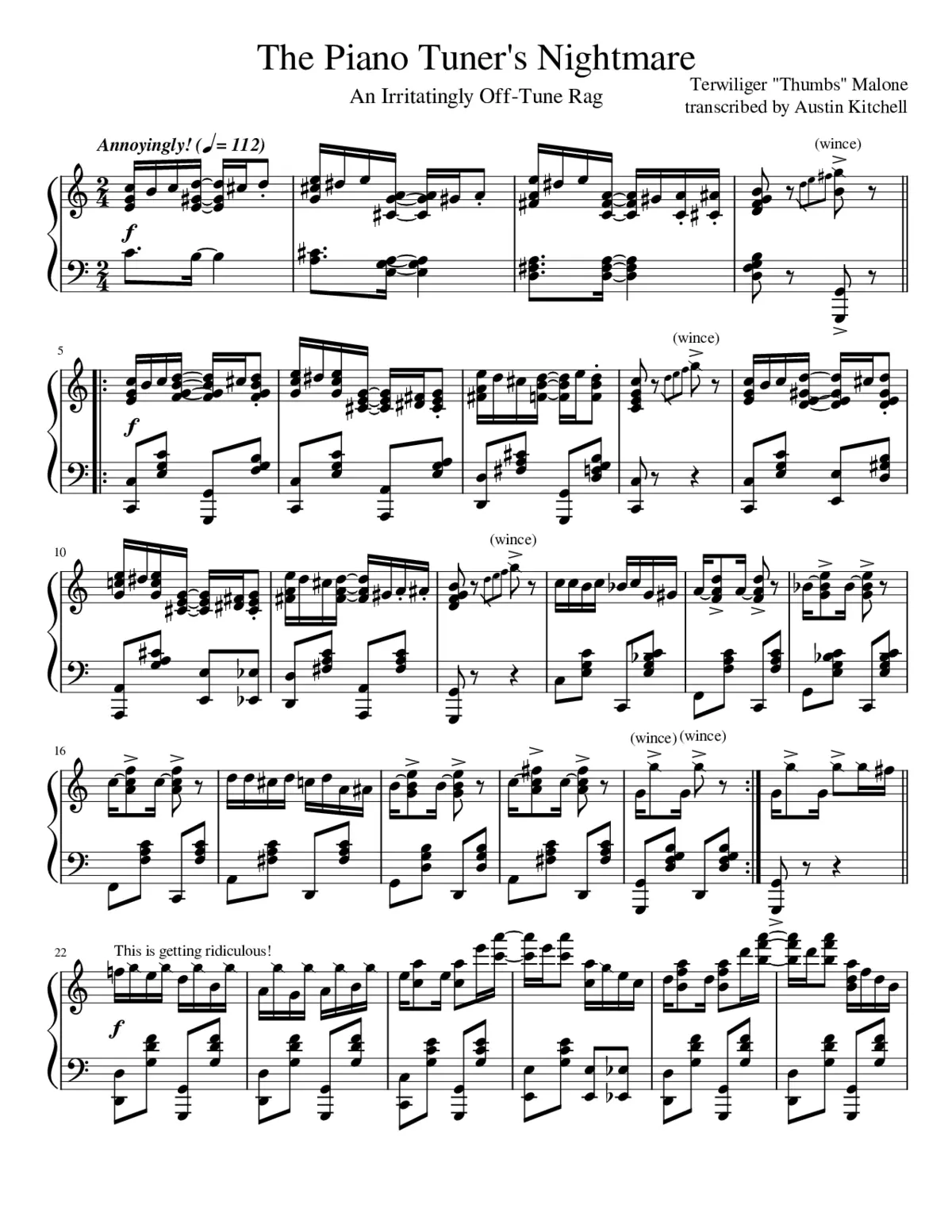 The Piano Tuner's Nightmare - Page 1