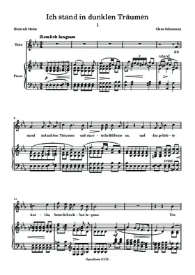 Ich stand in dunklen Träumen