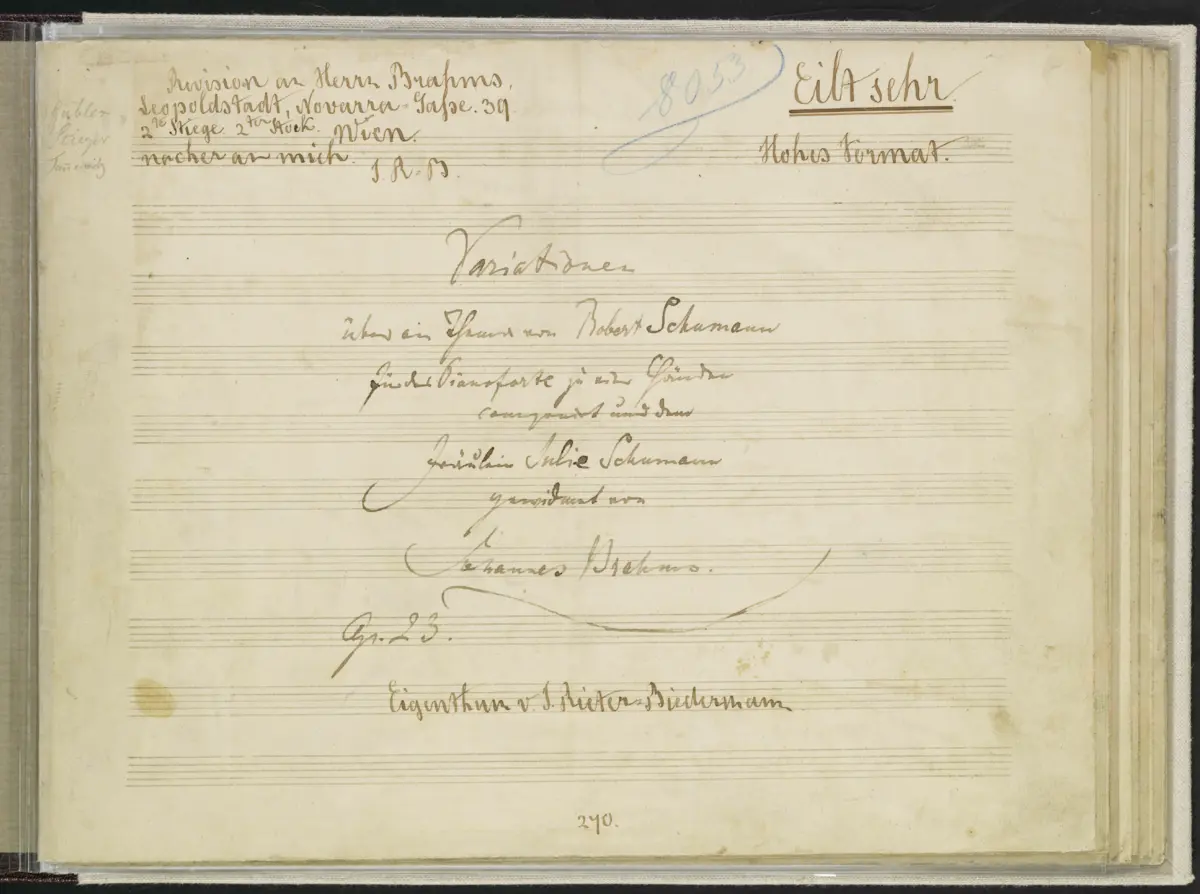 Variations on a Theme by Robert Schumann - Page 1