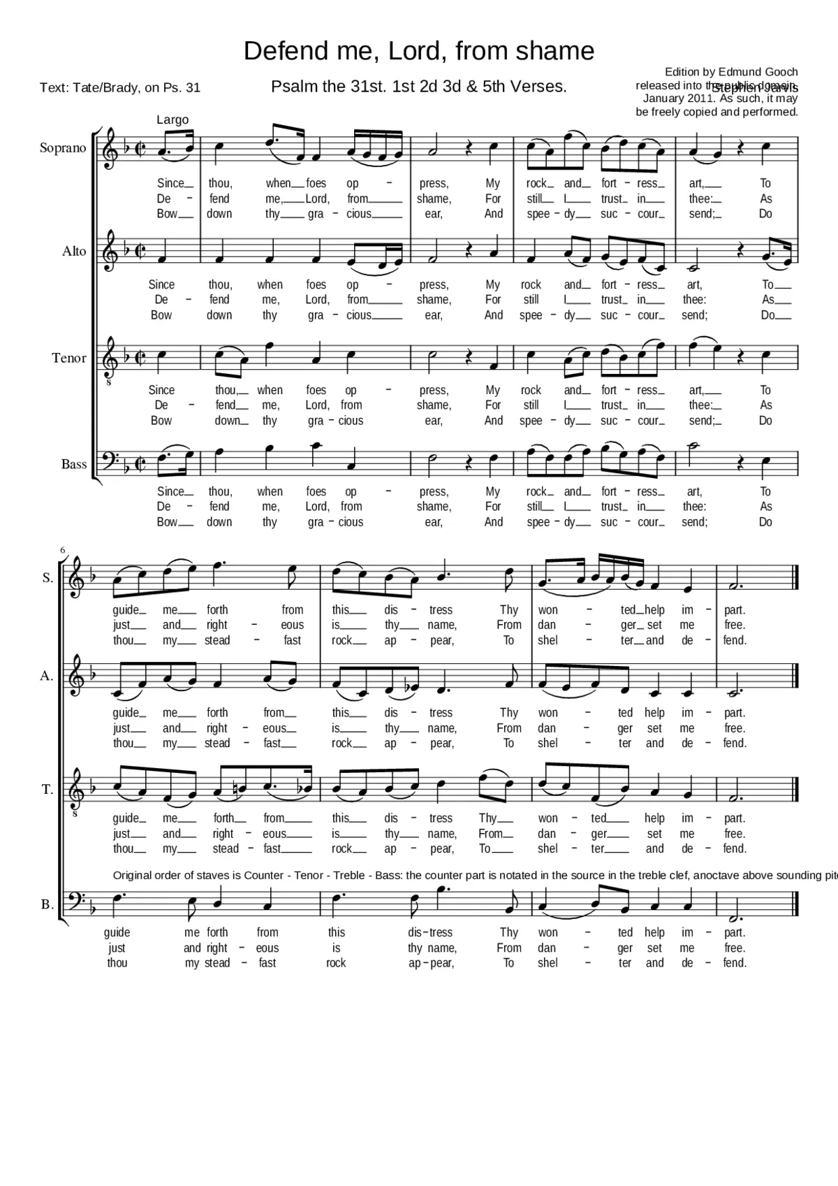 Defend me Lord from shame - Page 1