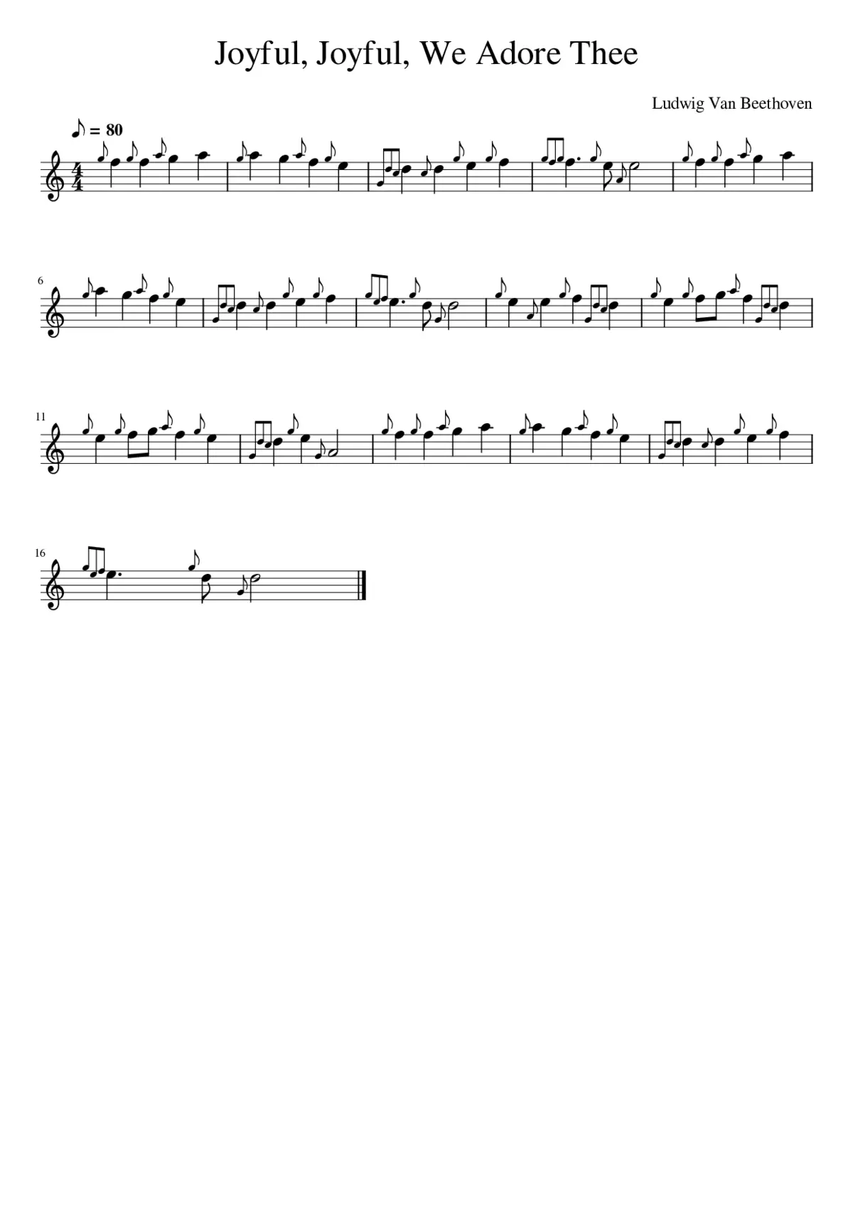 Joyful joyful we adore Thee - Page 1