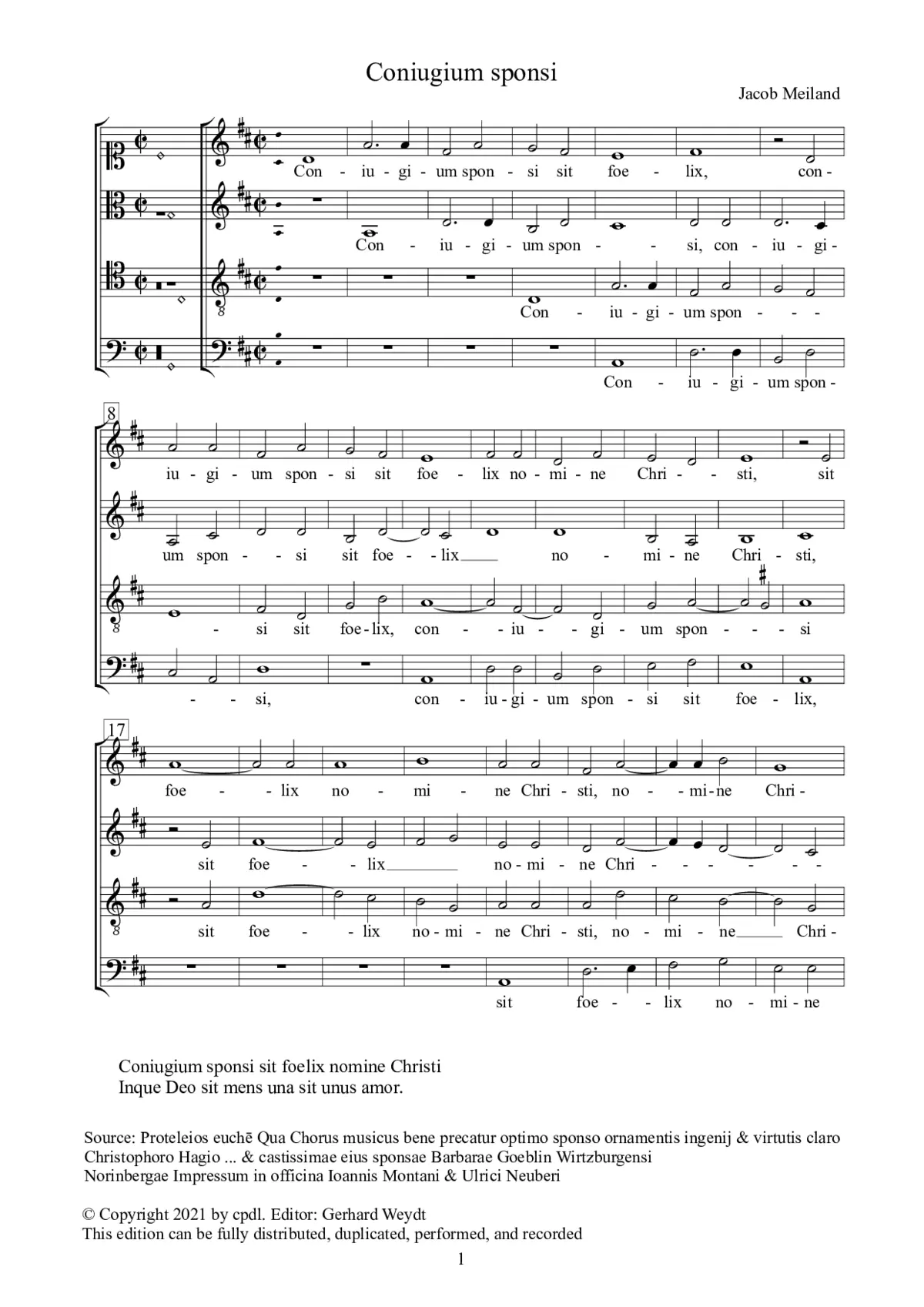 Coniugium sponsi - Page 1