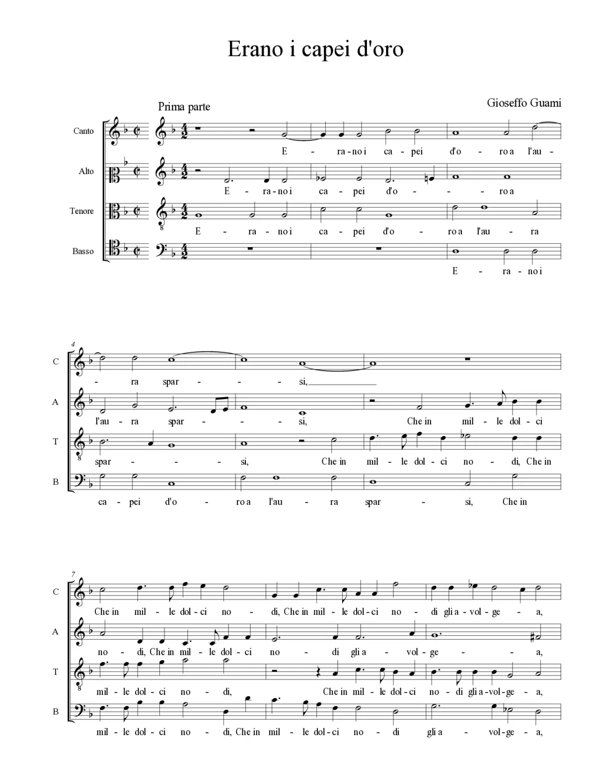 Erano i capei d'oro - Page 1
