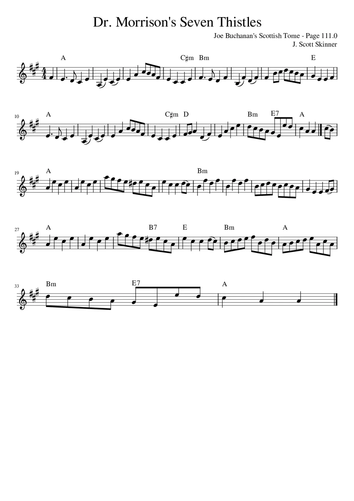 Dr. Morrison's Seven Thistles - Page 1