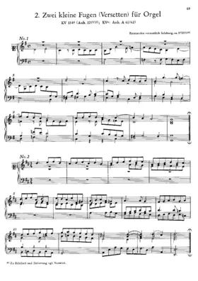 2 Versetten für Orgel, K.154a