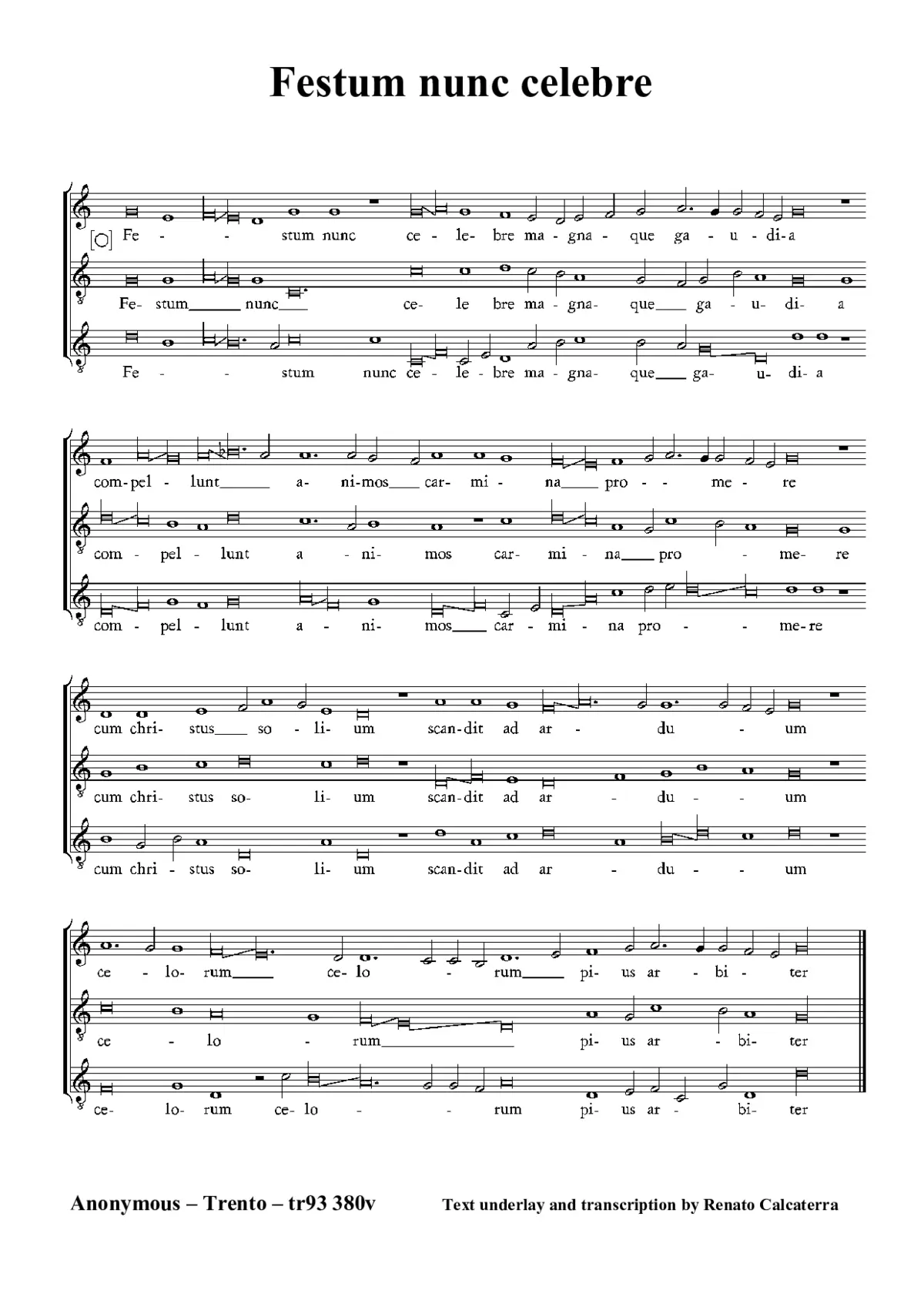 Festum nunc celebre III - Page 1