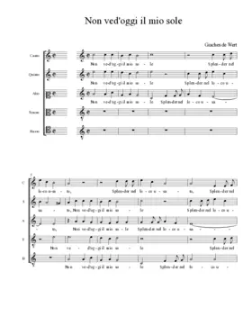 Non ved'oggi il mio sole