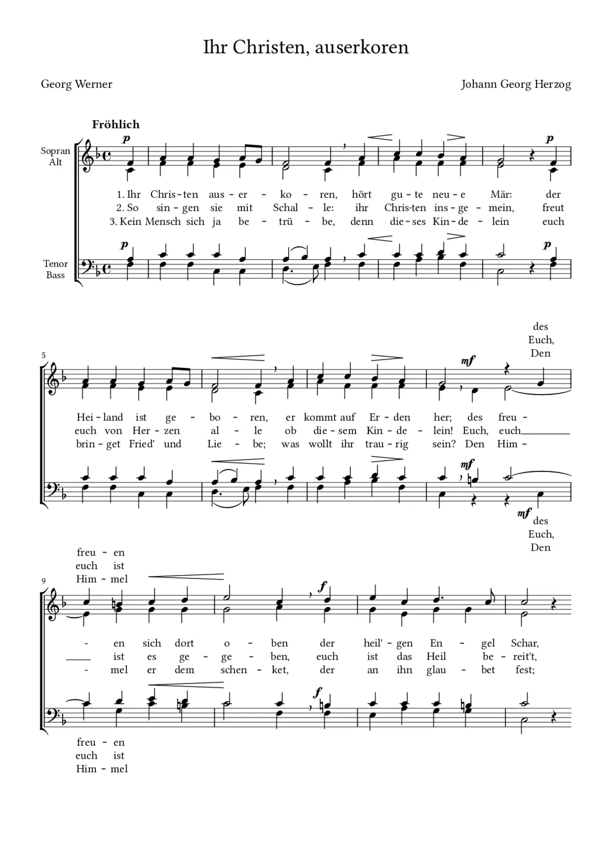 Ihr Christen auserkoren - Page 1