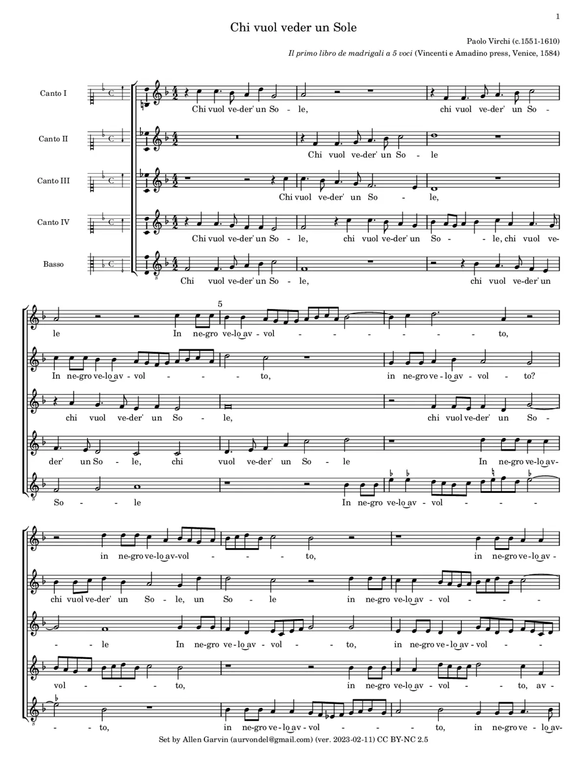 Chi vuol veder un Sole - Page 1