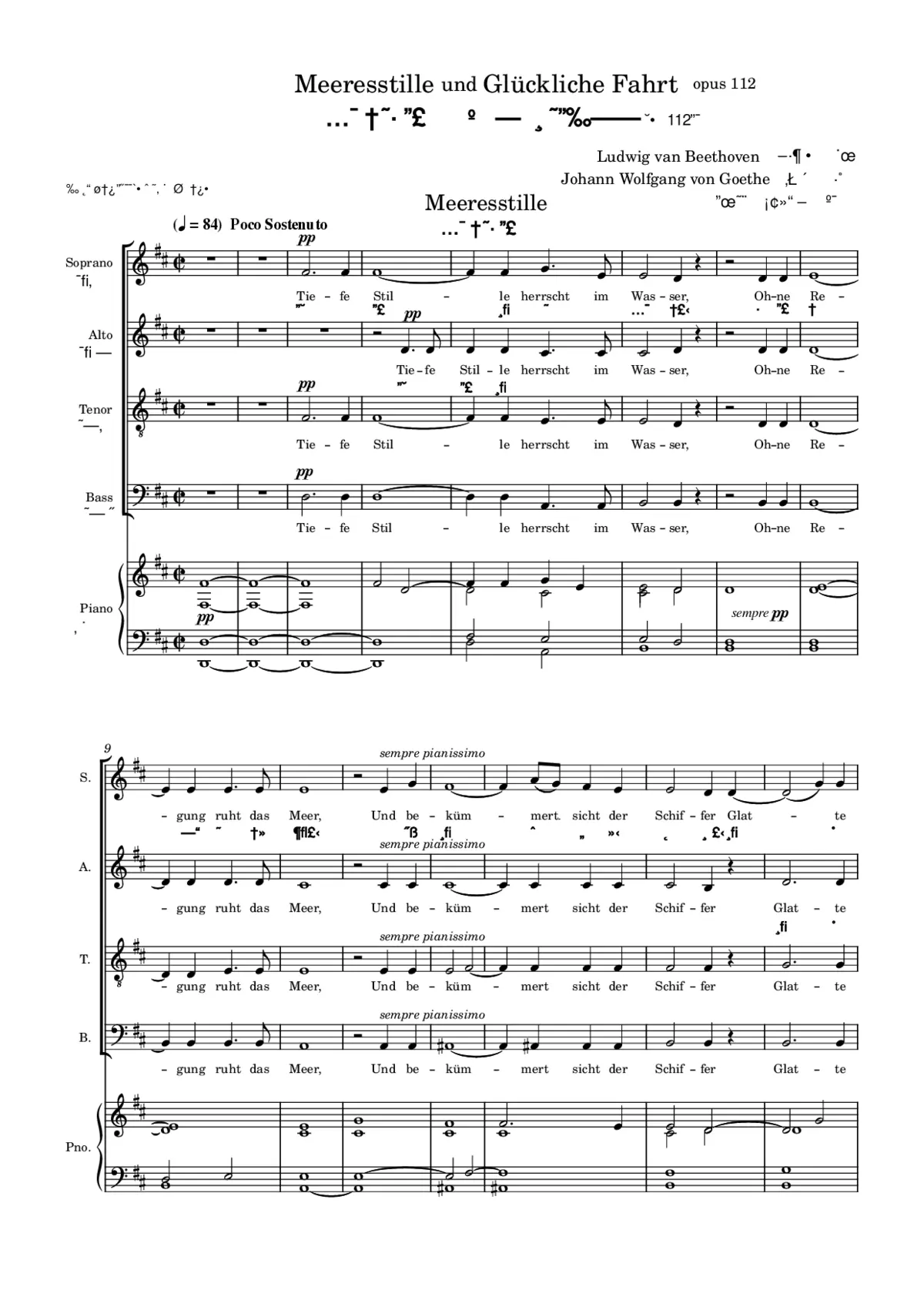 Meeres Stille und Glückliche Fahrt, opus 112 - Page 1