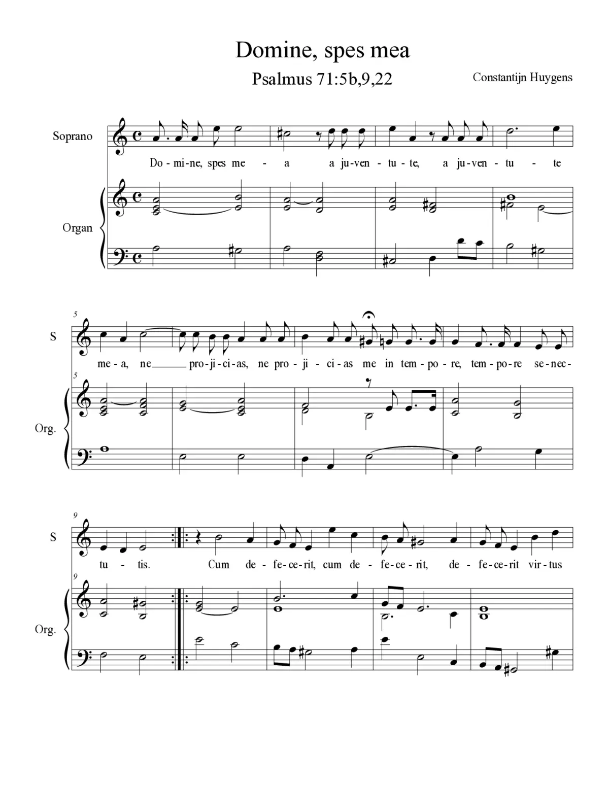 Domine spes mea - Page 1