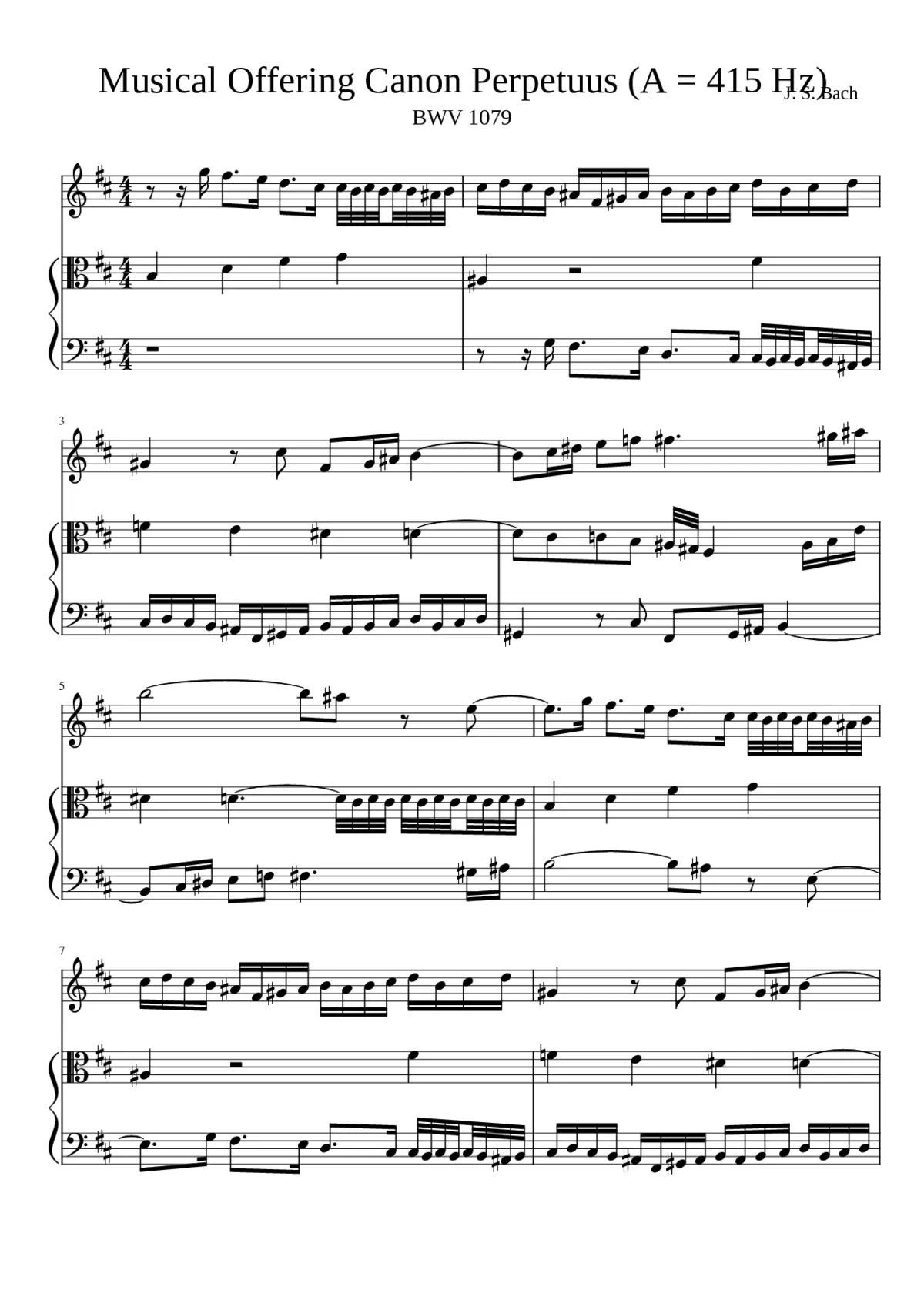 Musikalisches Opfer BWV 1079 - Page 1