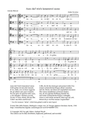 Aure che'l trist'e lamentevol suono