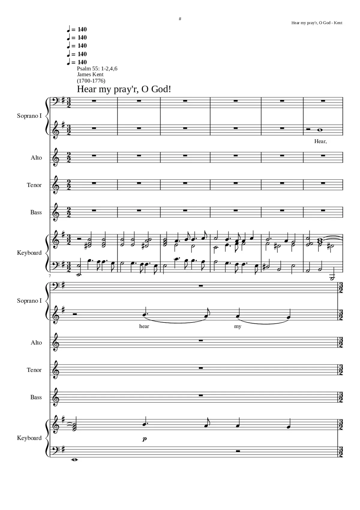 Hear my prayer O God - Page 1