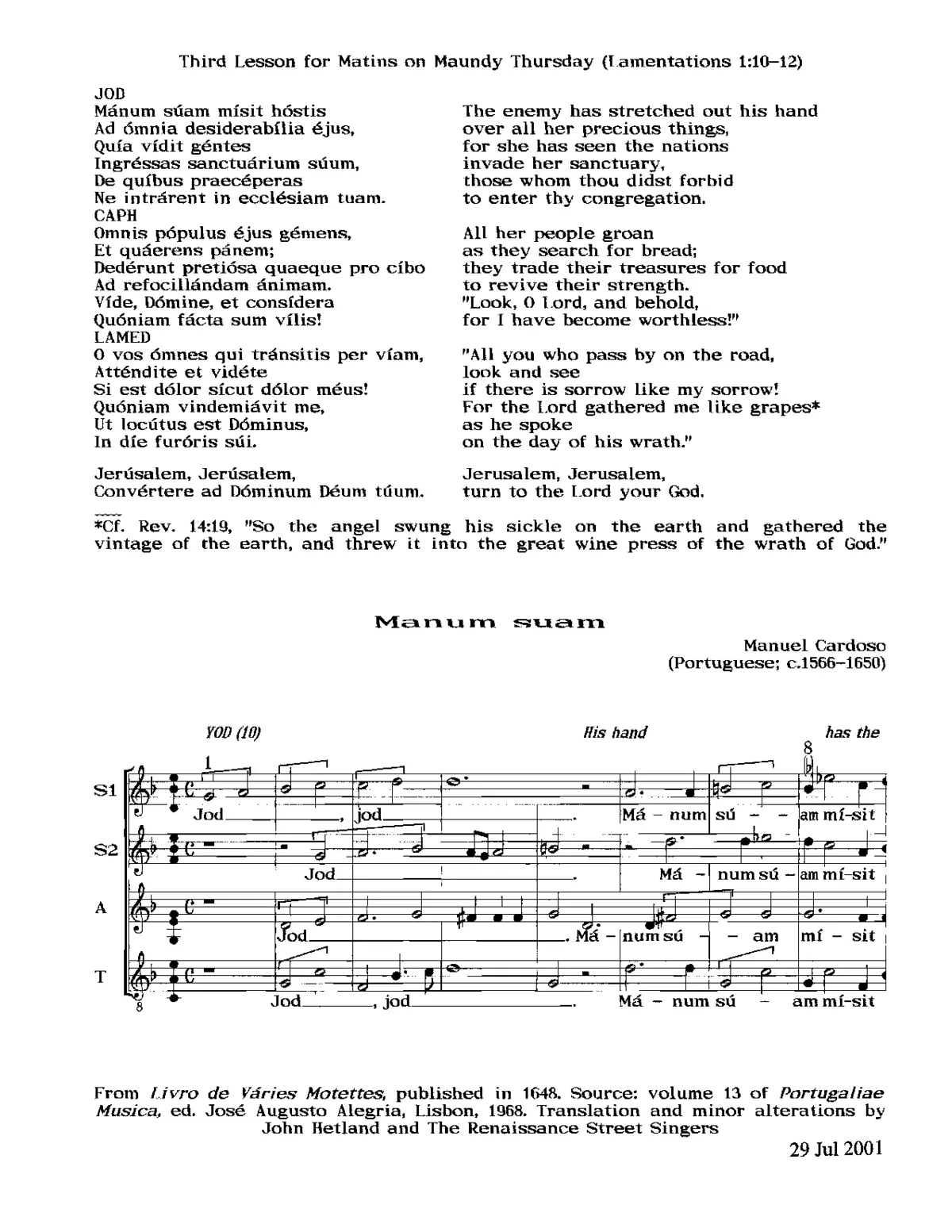 Manum suam misit hostis - Page 1