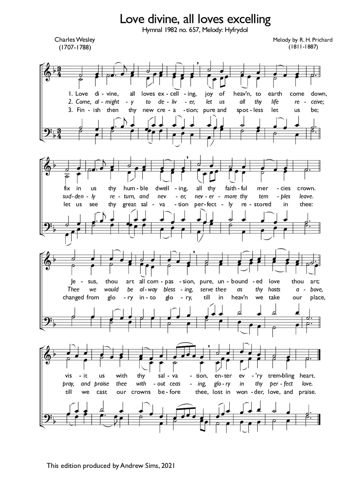 Love divine, all loves excelling - Page 1